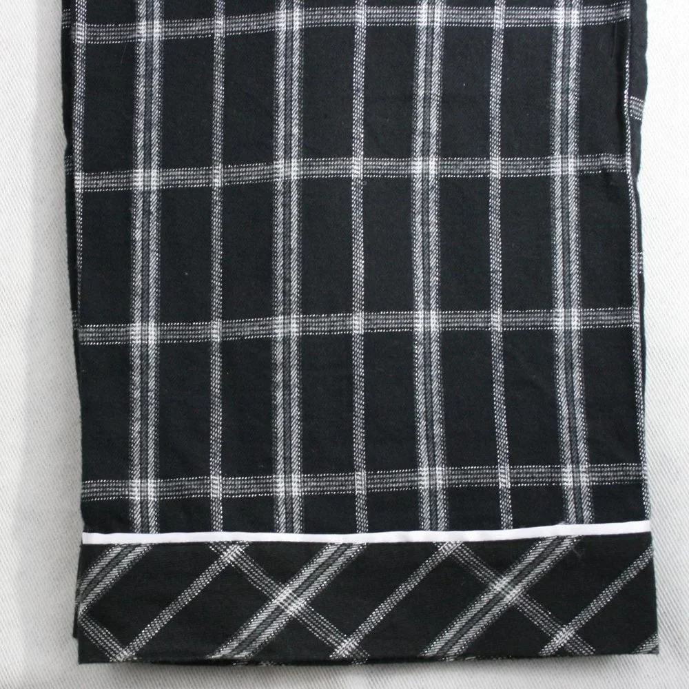 Vintage SecreTreasures Black Cotton Pajama Bottom w/ Glitter Silver Checks SZ M - Picture 5 of 8